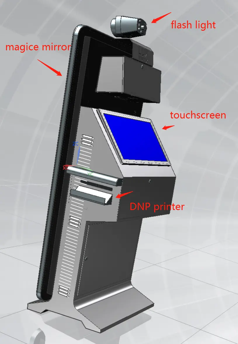 100 inch magic mirror photo booth/digital photo booth/photo booth machine