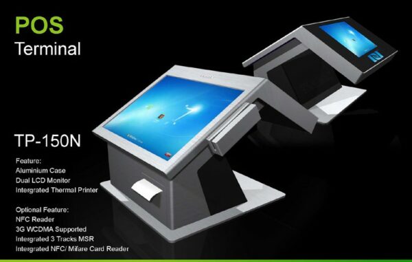 18.5 15.6 dual screen touch all in one touch pc with program android 7.0 solution dual screen pos terminal 6