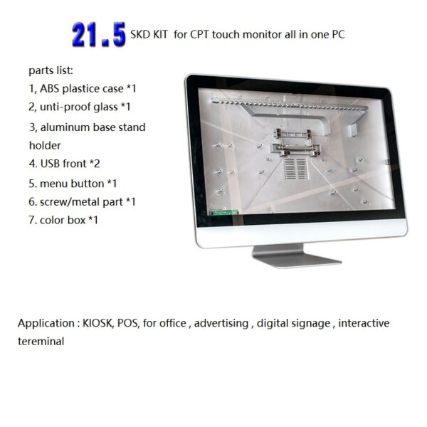 27 led all in one pc dl215pc 21.5inch infrared touch screen b250 mb i3 7300 8g ram 120gb ssd 3