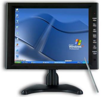 32 wide led lcd kiosk touch screen pc tv monitor touch screen with vga av tv