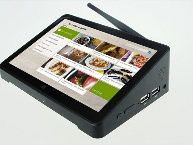all in one fanless industrial touch screen mini pc with 1024 768p