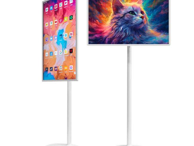 27 Inch Portable Tv on stand In-Cell Touch Screen Smart Android Wireless Display With Built-In 5/9H Battery Life Android Tablet E01